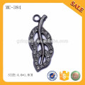 MC384 Cheap leaf shape hang type metal tags for clothing wholesale